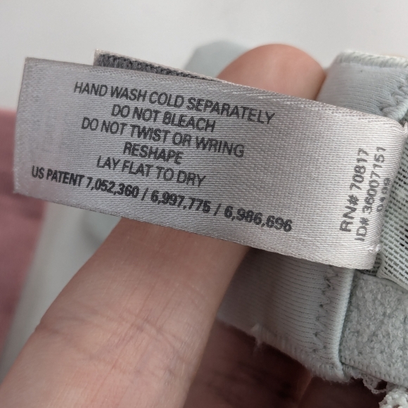 Victoria's Secret IPEX Lined No Wire Vintage Bra Set Pink Blue 38C - Picture 10 of 12